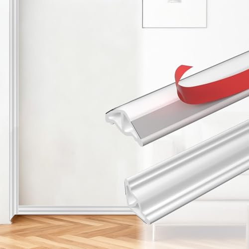 Yunlaishaocer Bande de finition de plafond autocollante en TPE souple, blanche, triangulaire, 3 m (42 mm x 30 mm), étanche, facile à installer, idéale pour les bords de carrelage, les plans de travail