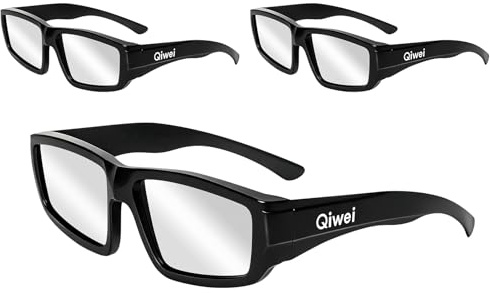 QIWEI Gafas Eclipse Solar Homologadas 2026 [Pack 6] - Certificadas CE & ISO 12312-2:2015Gafas de plástico eclipses Protección Premium UV/IR para Eclipse Solar Total del 12 Agosto - Adultos y Niños