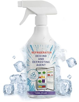 Sbrinatore per congelatore - Spray portatile per eliminare rapidamente il ghiaccio da 120 ml, potente agente detergente antigelo, sbrinatore multisuperficie sicuro, di nebulizzazione ad azione