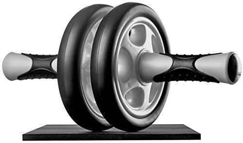Ultrasport Unisex Erwachsene Bauchtrainer Ab Roller, Schwarz/Grau, 34x1x16 cm