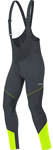 GORE WEAR Herren C3 Windstopper® Trägerhose+, Black/Neon Yellow, XL EU