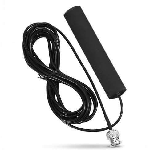 Bewinner 3 Meter Mobile Radioantenne 30MHz -1200MHz Breitband-Scanner Mobilfunkantenne Glashalterung mit BNC-Stecker Radioantenne für Auto LKW Motorrad