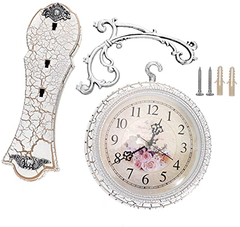 YARNOW Weiß Wanduhr Dekorative Hängeuhr Für Zuhause Wohnaccessoires Mit Einfachem Anbringensystem Und Energiesparendem Design Für Wohnzimmer Schlafzimmer