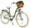 Balticuz OU Milord Komfort Fahrrad mit Weidenkorb, Hollandrad, Damenfahrrad, Citybike, Retro, Vintage, 28 Zoll, Grün-Creme, 1-Gang
