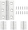 4 Pcs 68mm × 38mm Door Hinges, Leryati Stainless Steel Hinge, Gate Hinges for Wood Door, Shed Butt Hinge for Internal External Doors with 24 Pcs Screws