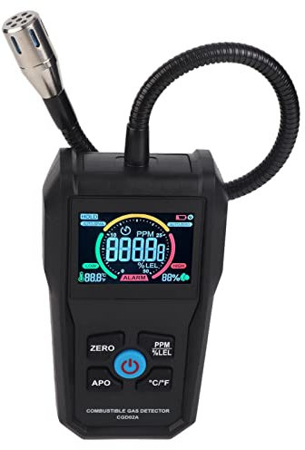 Détecteur de Gaz Combustible Portable avec écran LCD, Sonde Flexible, Benzène, éthanol, pour la Détection des Fuites de Gazoducs