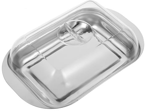 2 Stk Butterdose woklet butterkühler Butterzarge Butterdosis Butterteller Butterzubehör Butterhalter butter dish butter warmer kuchen Mini Geschirr Brot Container Tablett Edelstahl