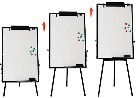 TAPMING Whiteboard Flipchart Ständer Whiteboard Höhenverstellbar für Schule, Büro und Zuhause 90 x 60 cm