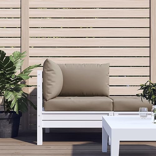 LAPOOH Palettensofa-Auflagen 3 STK Palettenkissen Outdoor, Europaletten Sitzkissen Outdoor, Paletten Rückenkissen, Loungekissenset Außen, Taupe Stoff