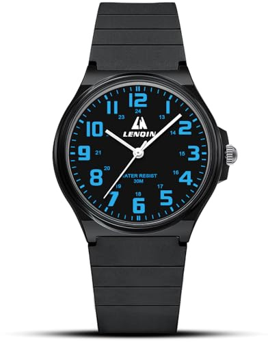 LN LENQIN Mens Watches Analog Quartz Watches for Men 30M Waterproof Fashion Man Designer Wrist Watch Silicone Band