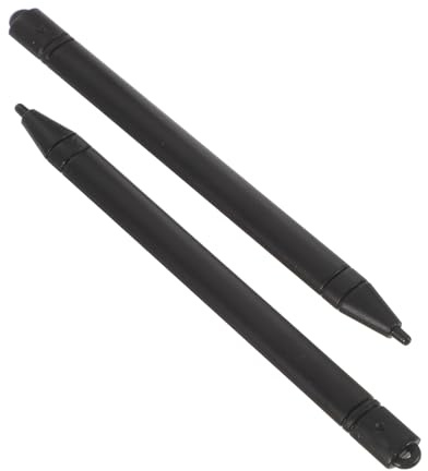Stylet Numérique pour Tablette LCD Noire, 2 Pièces en Plastique | Compatible Écrans Tactiles Capacitifs, Croquis Graphiques, Curseur Précis, Notes Nettes pour Artiste et Enseignant