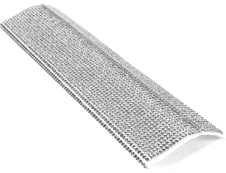 GLSTOY Manicotto per Microfono Portatile Strass Argento, Custodia Protettiva in Pietre Preziose, Design Unico e Confortevole per Karaoke e Feste