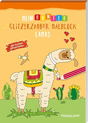 Mein bunter Glitzerzauber-Malblock. Lamas. Mit bunten Glitzerseiten (Malbücher und -blöcke)