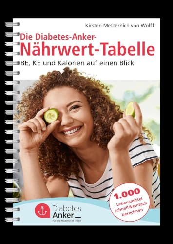 Die Diabetes-Anker-Nährwert-Tabelle: BE, KE und Kalorien auf einen Blick