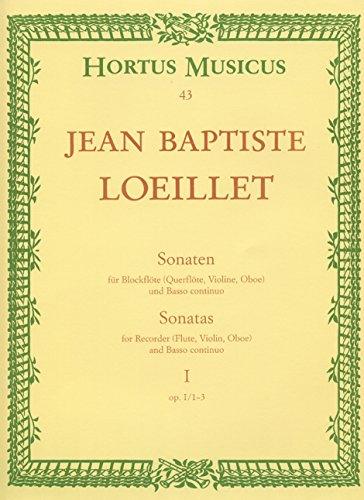 Sonaten für Blockflöte und Basso continuo. Heft 1. Sonatas for Recorder and Basso continuo 1. Spielpartitur(en), Stimme(n)