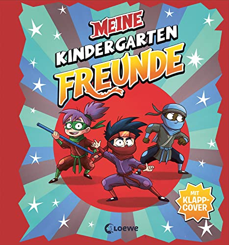 Meine Kindergarten-Freunde (Ninjas): Freundebuch, Eintragbuch mit Wendecover für Kinder ab 3 Jahre (Eintragbücher)