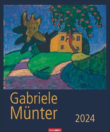 Gabriele Münter Kalender 2024. Kunstvoller Wandkalender mit expressiven Werken der bekannten deutschen Malerin des Blauen Reiters. Großer Kunst-Kalender 2024. 46x55 cm.