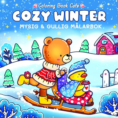 Cozy Winter. Mysig och gullig Cozy Coloring målarbok från Coloring Book Cafe