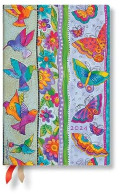 Hummingbirds & Flutterbyes (Playful Creations) Mini Verso 12-month Dayplanner 2024