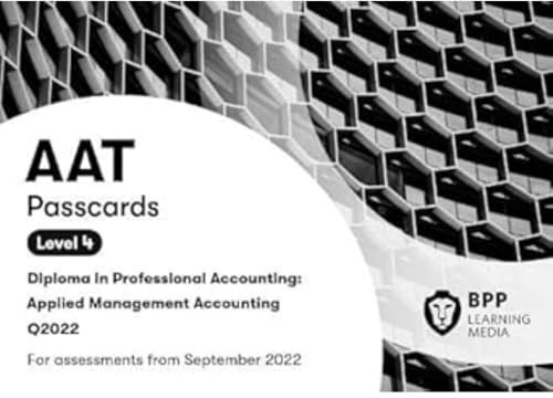 AAT Applied Management Accounting: Passcards
