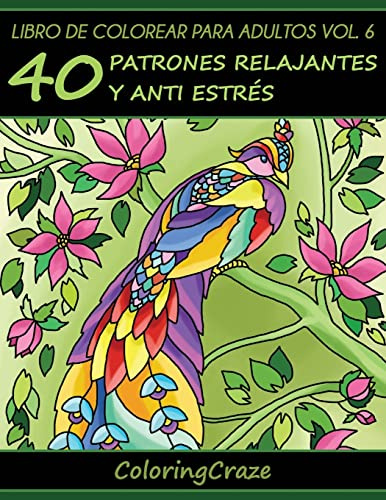Libro de Colorear para Adultos Volumen 6: 40 Patrones Relajantes y Anti Estrés (Colección de Terapia Artística Antiestrés)