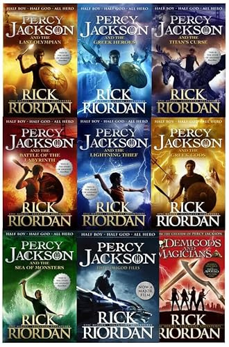 Percy Jackson Collection 9 Books Set by Rick Riordan - Demigods and Magicians, Greek Gods