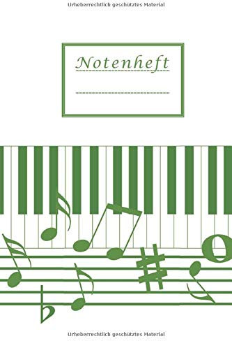 Notenheft: Notenheft für Lehrer Musiker und Komponisten/ 80 Seiten /Blanko Notenpapier Manuskript /Piano /Gitarre/ Violine/ Keyboard / 6x9 Forma DIN A5/Soft Cover