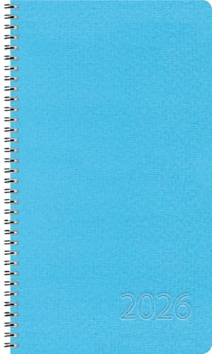 Taschenkalender Wochentimer Small Blau 2026: Terminplaner mit Wochenkalendarium. Ringbuch mit Hardcover. 1 Woche 2 Seiten. 8,7 x 15,3 cm