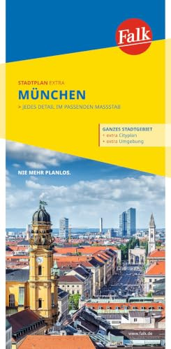 Falk Stadtplan Extra München 1:20.000: mit Ortsteilen von Dachau, Fürstenfeldbruck, Garching, Germering, Grünwald, Ismaning, Taufkirchen
