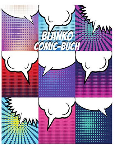 Blanko Comic Buch: Leeres Buch zum selber zeichnen und selbsgestalten | Für Mangas und Cartoons | Das schöne Geschenk für Kinder zu Weihnachten