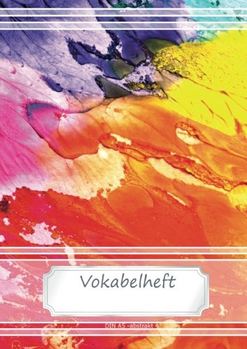 Vokabelheft DIN A5 - Abstrakt 4: 70 Seiten liniert, zweispaltig (Motiv Vokabelhefte)