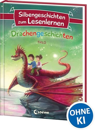 Silbengeschichten zum Lesenlernen - Drachengeschichten: Lesetraining für die Grundschule - Lesetexte mit farbiger Silbenmarkierung