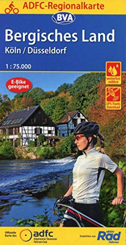 ADFC-Regionalkarte Bergisches Land Köln/Düsseldorf, 1:75.000, mit Tagestourenvorschlägen, reiß- und wetterfest, E-Bike-geeignet, GPS-Tracks Download (ADFC-Regionalkarte 1:75000)