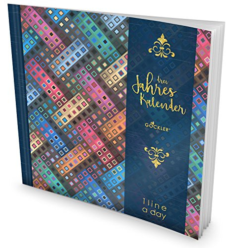 GOCKLER® 3 Jahres Kalender: 190+ Seiten Journal für 3 Jahre || Glänzendes Softcover || Ideal als Tagebuch, Notizkalender, Aufgabenplaner oder Erfolgsjournal || DesignArt.: Rechtecke