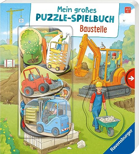 Mein großes Puzzle-Spielbuch: Baustelle - Kinderbuch ab 2 Jahren, mit 10 Puzzleteilen