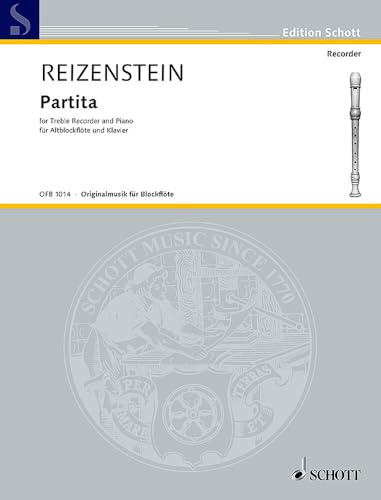 Partita: Alt-Blockflöte und Klavier. (Edition Schott)