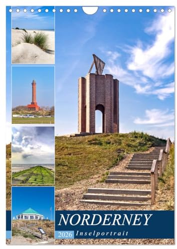 Norderney Inselportrait (Wandkalender 2026 DIN A4 hoch), CALVENDO Monatskalender: Bezaubernde Momente vom Eiland in der Nordsee (CALVENDO Natur)