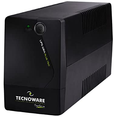 Tecnoware Power Systems - UPS ERA PLUS 750 VA,Gruppo di Continuità,Protezione Sbalzi Corrente e Blackout, Autonomia 10min PC e 40min Modem,AVR, Silenzioso,2 Prese Schuko, PC, Modem, Videosorveglianza