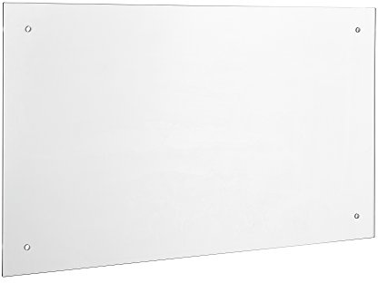 [neu.haus] Panel de Cristal para Pared Cocina protección contra Salpicaduras 70x50cm Vidrio Transparente Material de Montaje Incluido