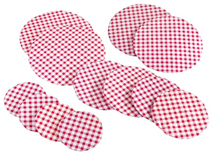 Maximex Topfhauben-Set Karo Klassik 12-teilig, Abdeckhauben mit Gummizug für längere Frische & Schutz, Verschiedene Größen