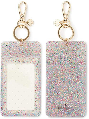 Kate Spade New York ID-bricka klämma nyckelring, multi glitter