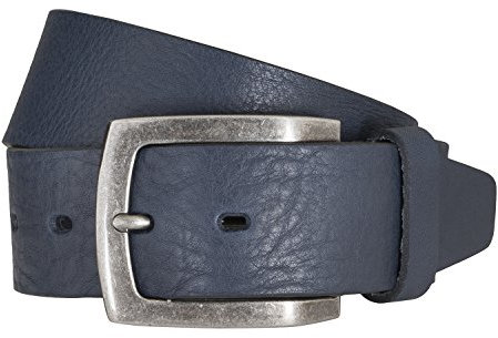 LLOYD Men's Belts Gürtel Herrengürtel Ledergürtel Vollrindleder Blau 5154, Länge:90 cm, Farbe:Blau