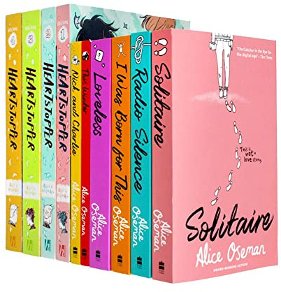 Alice Oseman Collection 10 Book Set (Heart Stopper Series 1-4, Solitaire, Loveless, This Winter, Radio Silence, Nick and Charlie, I Was Born for This)