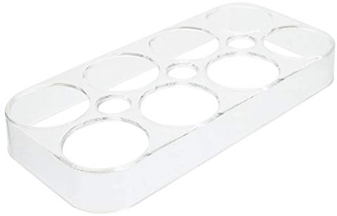 Tomaibaby Egg Holder Fridge: Plastic 8 Grid Egg Tray Storage Rack - Clear Holder Boxes - EggsSS Container for Kitchen Refrigerator Countertop Restaurant