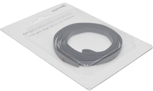 Persiane, nastro per tende da esterni, 8 x 0,34 mm, con 2 passanti (250 cm, grigio), resistente ai raggi UV, agli agenti atmosferici e agli strappi, nastro di ricambio per Raffstore e persiane