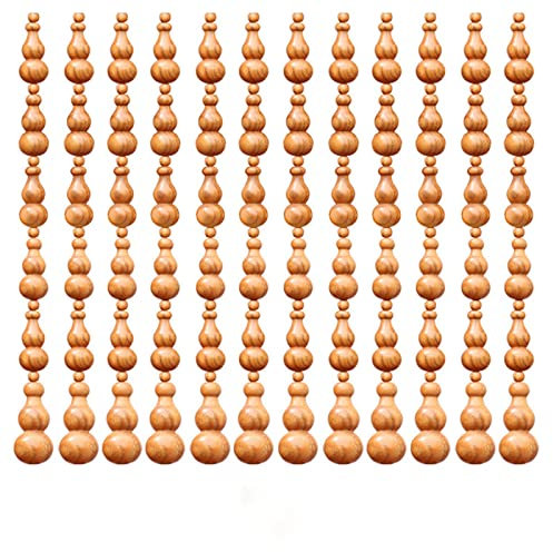 TürPerlenvorhan Curtains Fliegenvorhang, Holzperlenvorhang Bambus Tliegenschutz Trenn Tür,Türvorhang Insektenschutz Handarbeit Hängender Dekoration Pane Perlen Vorhang für Wohnzimmer ( Color : Natural