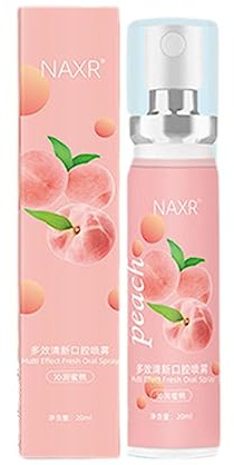 ZXCVWWE Fruity Breath Peach Mint Breath Freshener,Breath Freshening Spray/Removes Bad Breath/Easy to Use/ 20ml Lightweight Breath Freshener Spray/Mouth Freshener Spray for Home Travel Dating