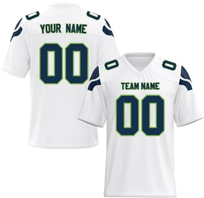 Yunshenla Personalisiert American Football Kostüm Oversize Rugby Trikot Herren Damen Kinder Jugend Custom Jersey Personalized Name Und Number Kindertrikots, Personalisierbar Oder Blanko(#15)