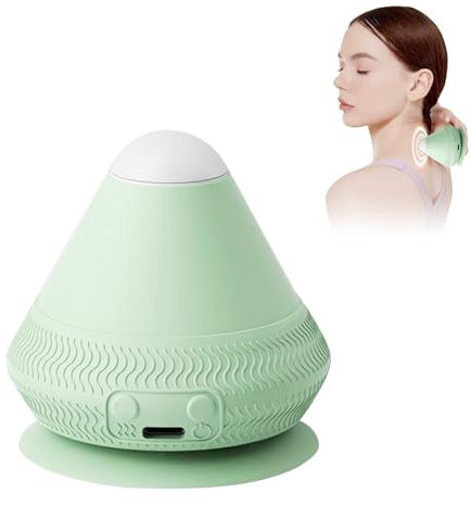 HASAIKA® Pelota Masaje Muscular con Ventosa, Bola de Masaje Montable con Ventosa, Doble control de temperatura y masaje de doble velocidad para aliviar los músculos doloridos (Verde)