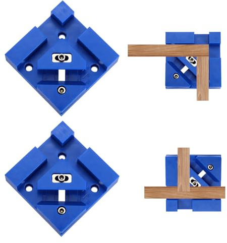 QUARKZMAN 2 Piezas Juego De Sargentos De Esquina A 90 Grados De 1 Pulgada Posicionamiento Rápido Cuadrado Ajustable Sargento De Ángulo Recto Con Resorte Para cuadros De Fotos Azul
